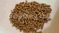 Wood and sunflower husk pellets