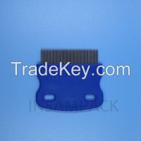 Plastic lice combs with metal pin