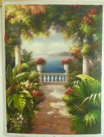 Sell garden scenery painting 004