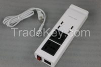 Power Strip Portable Extension Socket 4USB + 2AC Ports Power Charger Adapter