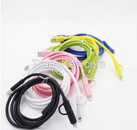2016 Colorful Micro USB Cable 2 in 1 for Mobile Phones