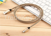 Wholesale nylon braided usb charger cable for mobile nylon braided