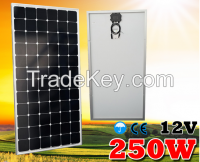 250W   mono solar panels