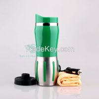 NEW Design Stainless Steel electric travel mug Heated Cup