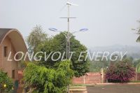 solar and wind street light with turbine