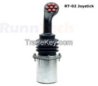 Runntech control Joystick (RT-02) with Throttle Multi-axis Analogue output dual axis  hydraulic crane hall effect single-axis 1 axis gessmann wheelchair megatron control joystick