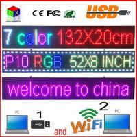 outdoor  RGB P10 full color LED SIGN  Support USB computer WiFi edit  for Advertising media LED Display