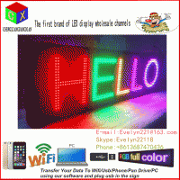 LED Programmable Electronic P13 FULL COLOR OUTDOOR Sign LED Display 15" X 53" Remote Control Open Running  Message Board Display