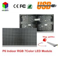 P6 indoor full color high definition  LED module SMD rgb 384x192mm 64x32 pixels for RGB 7 color led advertising  screen panel