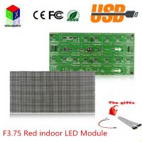F3.75 P4.75 red led advertising sign module  64X32 pixels size is 304X152mm indoor  led display module