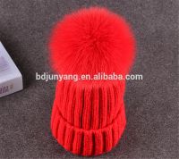 winter warm fur pom pom banie hat fashion women hat