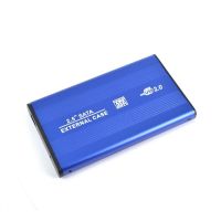 USB 2.0 External Hard Drive Disk Enclosure Case for 2.5 Inch SATA HDD PC Computer Laptop Notebook Blue