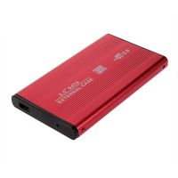 USB 2.0 External Hard Drive Disk Enclosure Case for 2.5 Inch SATA HDD PC Computer Laptop Notebook Red