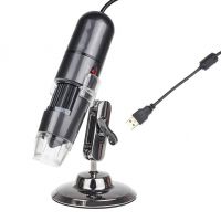Portable USB Digital Microscope with 50X-1000X Magnification, 8-LED Mini Microscope Camera Magnifier with Stand and Software
