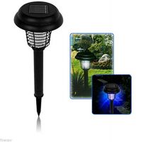 2-in-1 Solar UV Mosquito Killer Lamp Insect Fly Bug Pest Control Garden Landscape Outdoor Yard Lawn LED Light