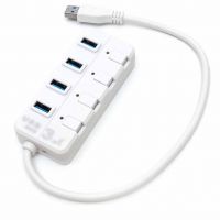 Practical USB 3.0 Hub 4 Ports Adapter with On/Off Switch for PC Laptop Macbook