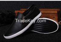 LEYO summer man shoes shiny fake leather with zipper casual shoes fashion slip-on sneaker