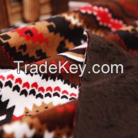 sell polyester winter clothes material  combine velvet fabric