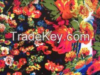 Supply wholesale cheap print polyester FDY knitting fabric for dress