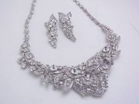 Wholesale charming crystal bridal jewelry set