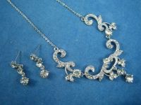 Vintage elegant crystal bridal jewelry set