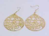 Gold plated hoop earring