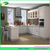 sell modular MDF white ash kitchen cabinets