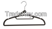 Novelty black plastic velvet suit hanger for sale