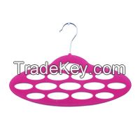 14 holes oval shape velvet scraf hanger /organizer for sale