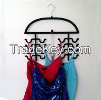 Multifunctional velvet plastic hanger for sale