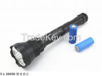 Suppy 9PCS CREE U2 LED 1200m 3000lm 18650 Rechargeable Flashlight