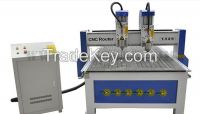 double head wood cnc router machinery with vacuum table 1325E