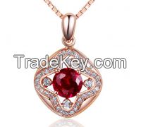 Main stone crystal cz setting silver pendant