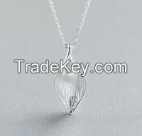 All hand designers make s925 pure silver chain Shell freshwater pearl