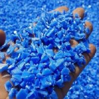 Recycled HDPE Blue Drum Plastic Scraps, Blue HDPE