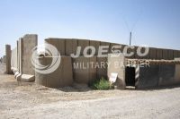 Weld mesh/army barriers to communication army barrier/JESCO