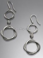 Pave Diamond Infinity Drop Earrings