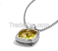 20mm albion pendant with lemon citrine and diamonds