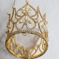 New Rhinestone round crown, Pear tiaras, Fashion hair ornament