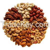 Hazelnuts, Macadamia Nuts, Betel Nuts, Brazil Nuts, Cashew Nuts, Pea Nuts, Basil Nuts, Walnuts, Almond Nuts