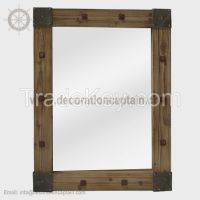 Square Wall Mirror Wood Rectangle Mirror Square Mirrors Wooden Frame Mirrors