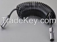trucks and trailer 7 core cable/trailer PU spiral cable with trailer plug