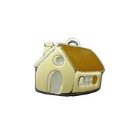 enamel house keychain