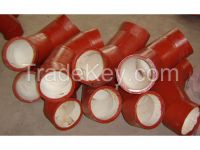 sell wear-resisting ceramic liner steel pipeline and fitting