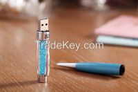 Flash Drive Micky Mouse Head Shape Crystal Jewelry USB Pen Drive, usb 2.0 memory drive