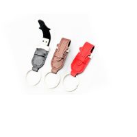 USB flash drive branded wholesale keychain leather