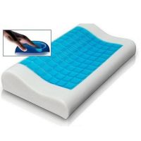 Contoured PU Memory foam cooling gel pillow, visco elastic pillow, neck pillow
