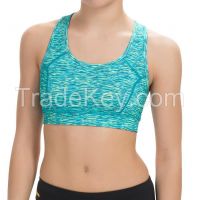 Seamless Wireless Compression Racerback Space Dye Sports Bra