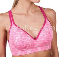 Multi-fit Space Dyed Molded Cup Medium Impact Seamless Sports Bra