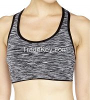 Space dye seamfree wirefree reversible racerback sports bras